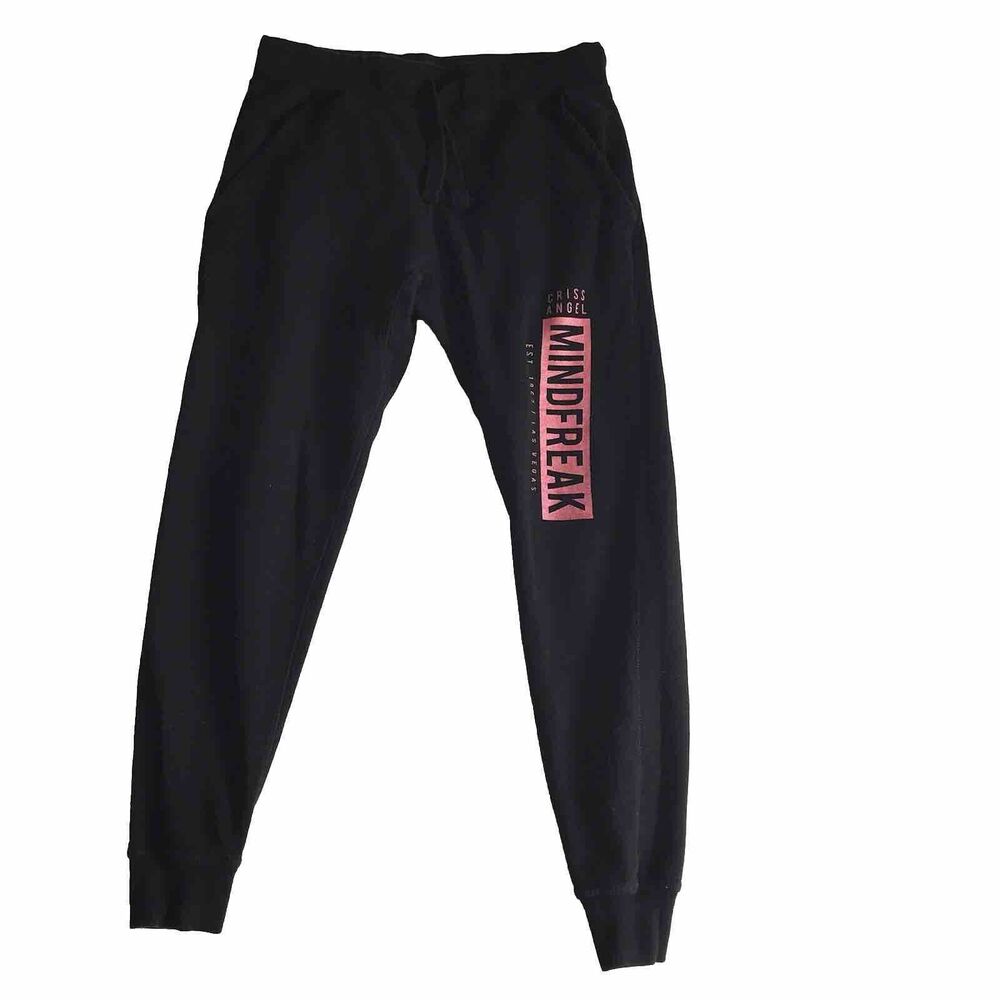 Criss Angel Mindfreak Joggers Adult M W30 Black Pink Coral Sweat Pant Magic